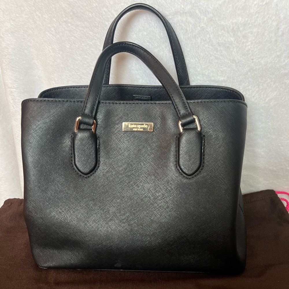 Black Kate Spade Tote with dust bag